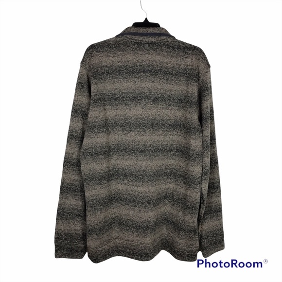Eddie Bauer Taupe Tan Black Fleece Pullover - Picture 7 of 11